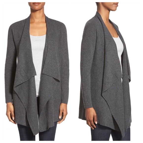 Eileen Fisher Draped Long Cardigan Grey 